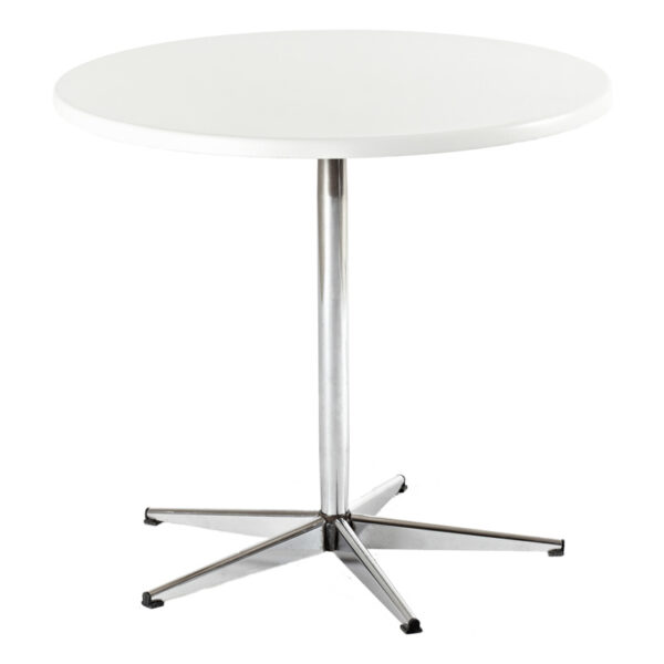 Cafébord Ø 80 cm. Højde 75 cm. - hvid