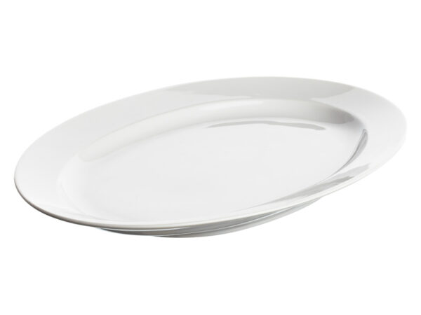Fad oval 32x22 cm. - hvid