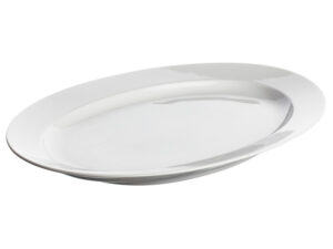 Fad oval 35x25 cm. - hvid