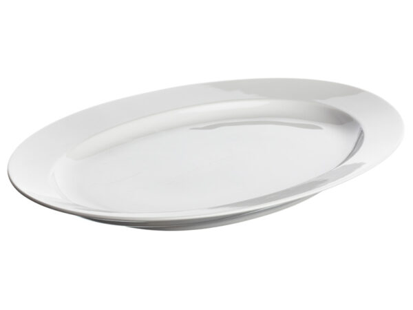 Fad oval 35x25 cm. - hvid