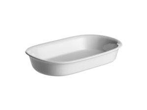 Ildfast fad 28x18x4 cm. - hvid