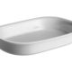 Ildfast fad 37x27x6 cm. - hvid