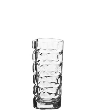 Vase 17 cm. m. mønster - glas