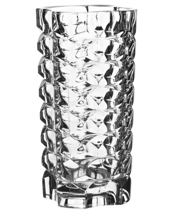 Vase 25 cm. m. mønster - glas
