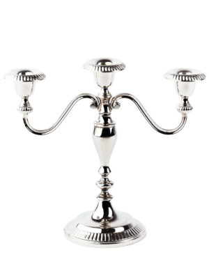 Lysestage sølv - 3-armet 24 cm. - prinsesse