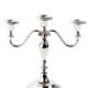 Lysestage sølv - 3-armet 24 cm. - prinsesse