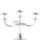 Lysestage sølv - 3-armet 26 cm. - glat snoet