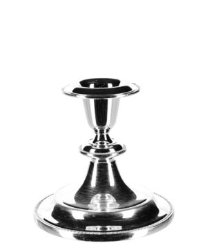 Lysestage sølv - 1-armet 10 cm. - glat