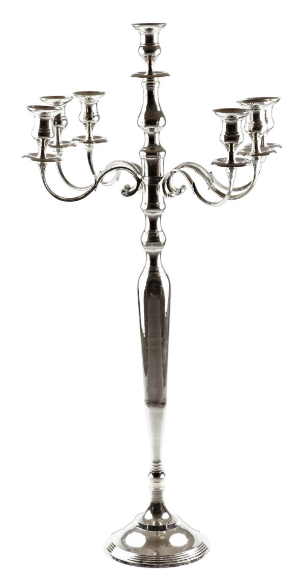 Lysestage sølv - 7-armet 150 cm.