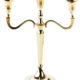 Lysestage messing - 3-armet 27 cm.