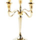 Lysestage messing - 5-armet 27 cm.