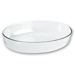Ildfast fad,  Glas L35 B23 H6 cm.