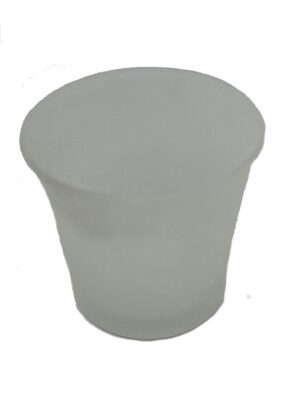 Fyrfadsstage Helle - Frost m kant glas