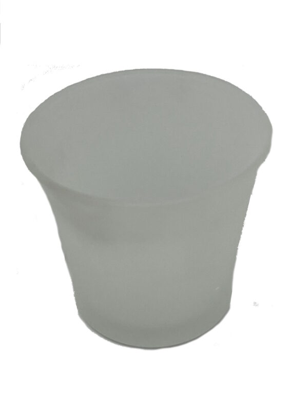 Fyrfadsstage Helle - Frost m kant glas